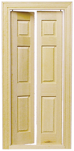Dollhouse Miniature Split Six Panel Interior Door